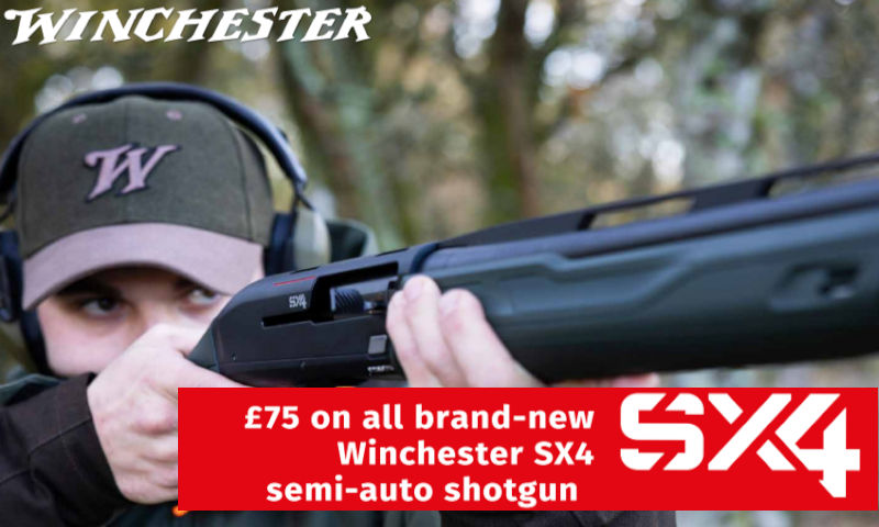 £75 cash back from Winchester on new Winchester SX4 shotguns until 15th December 2023