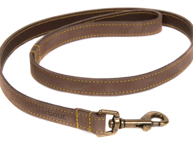 Barbour Nubuck Leather Dog Lead Brown Main Image barbour dog lead nubuck