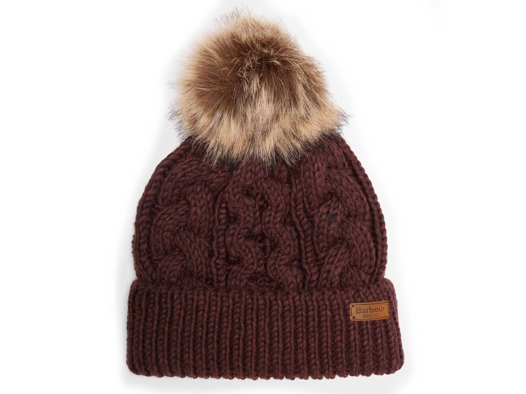 Barbour Penshaw Fig Beanie Main Image barbour penshaw fig knitted beanie