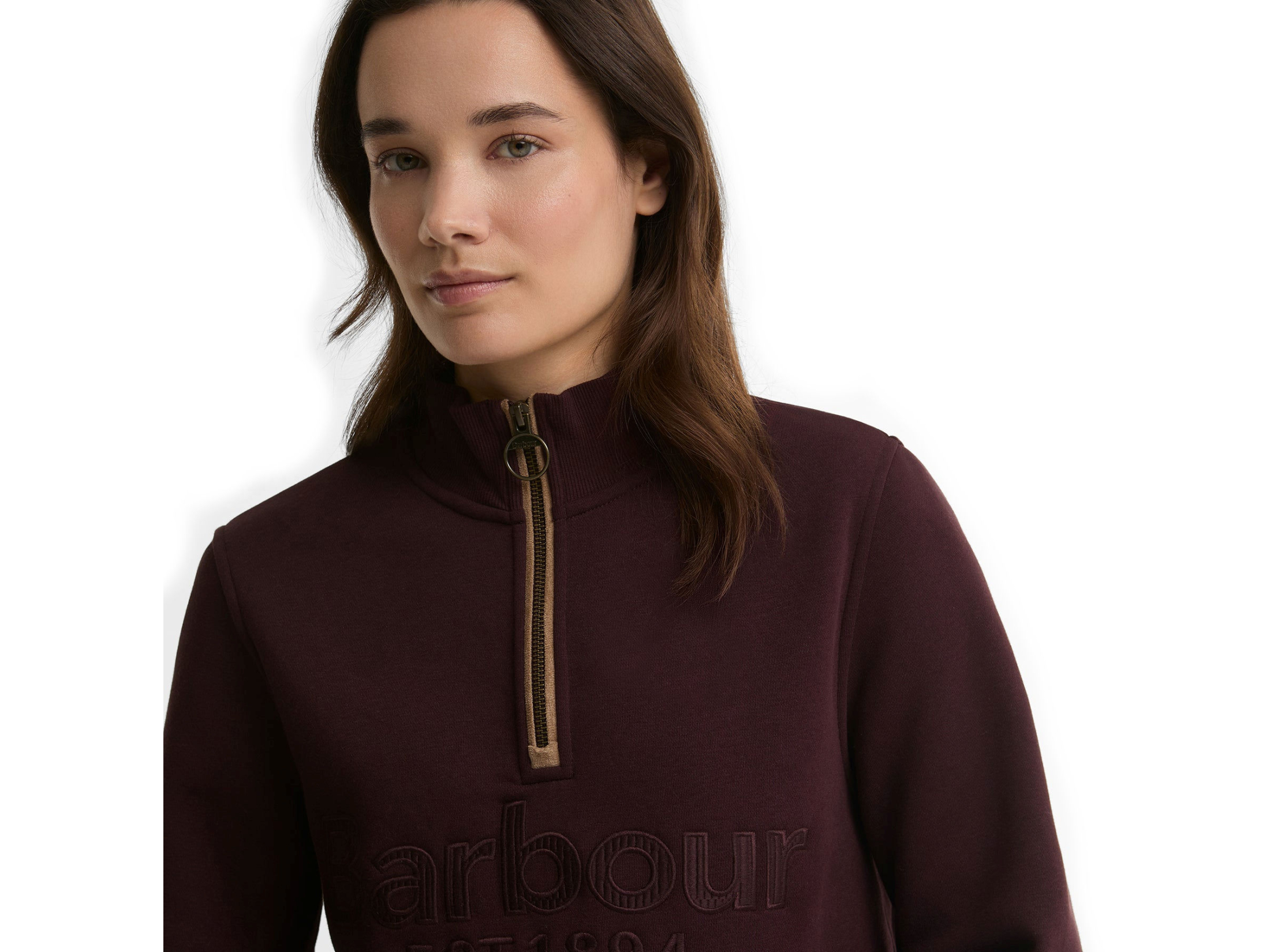 cynthia barbour half zip sweatshirt fig ladies