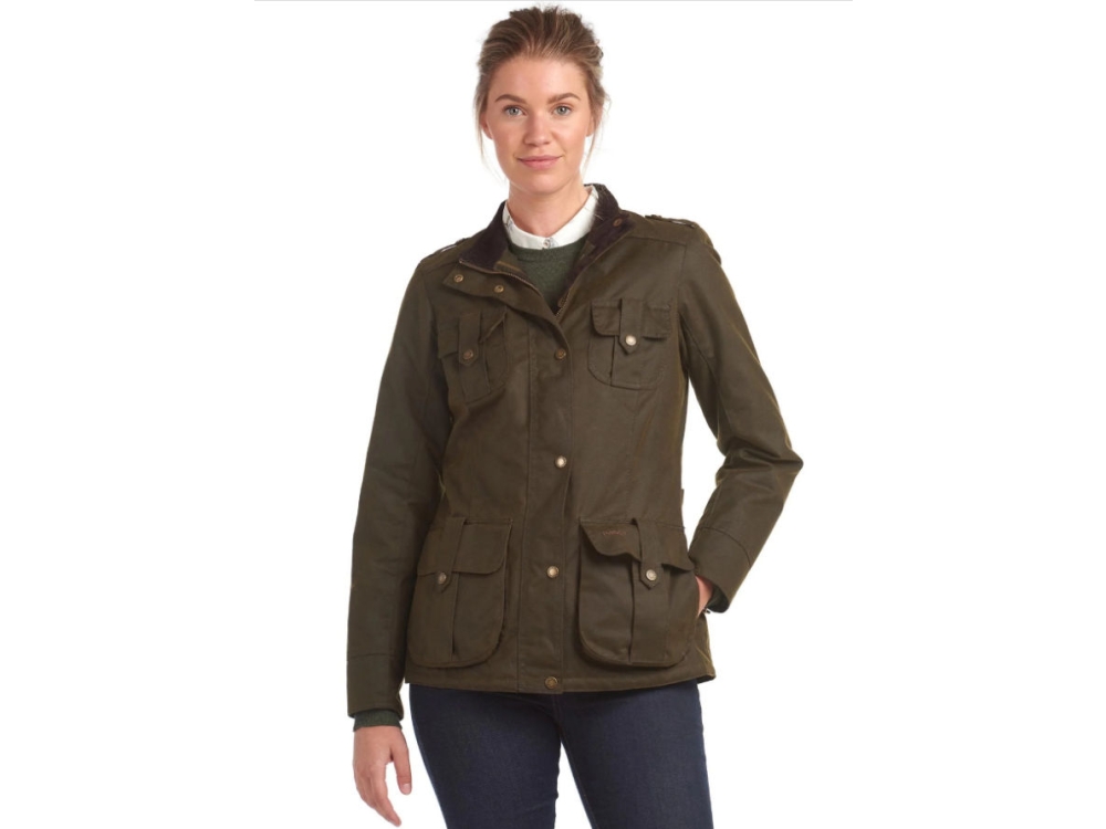 barbour womens winter defence wax jacket