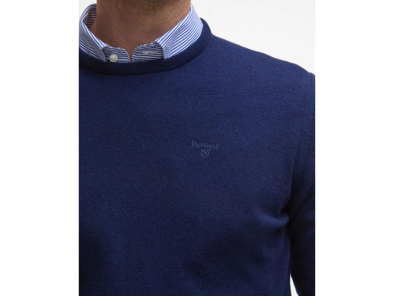 crew neck jumper lambswool barbour