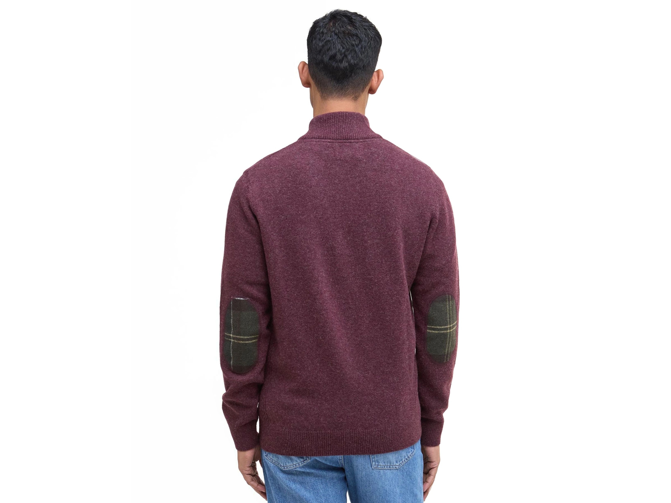 barbour jumper sweatshirt ruby marl zipped