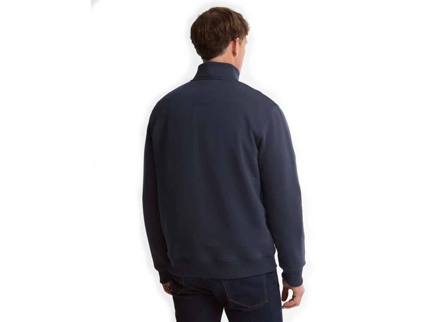 half zip fosse barbour sweatshirt navy