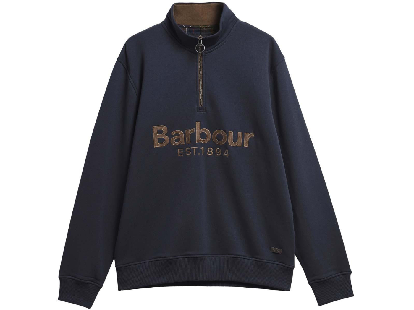 Barbour Fosse Half Zip Sweatshirt Navy Main Image barbour fosse half zip sweatshirt navy