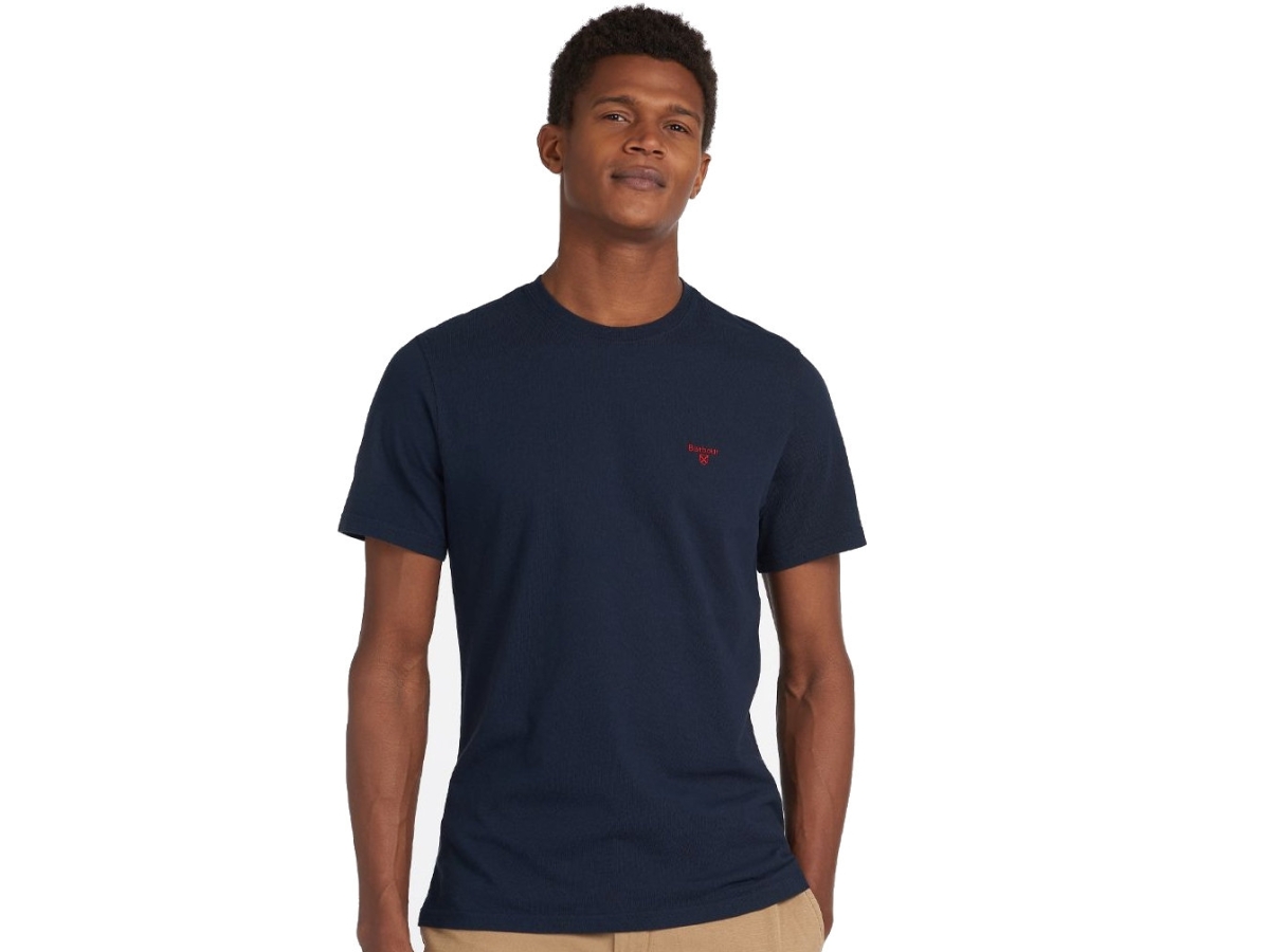 barbour navy essential sports t shirt