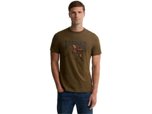 barbour mens graphic t-shirt tailored pheasant