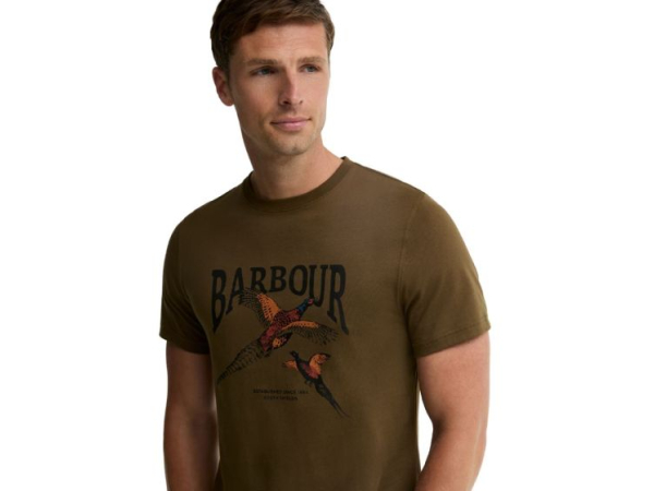 tailored pheasant t-shirt graphic barbour mens