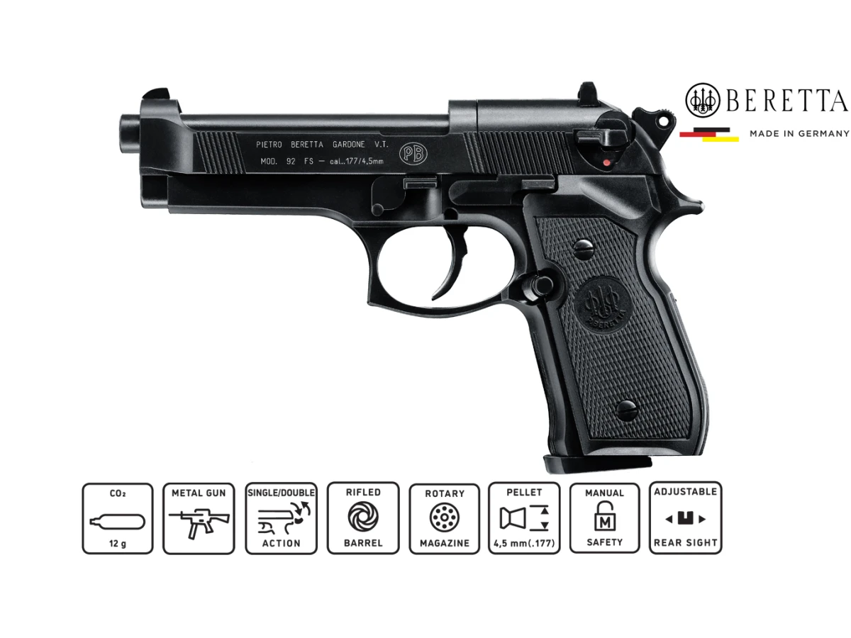 Beretta 92 FS Black .177 CO2 Air Pistol For Sale | The