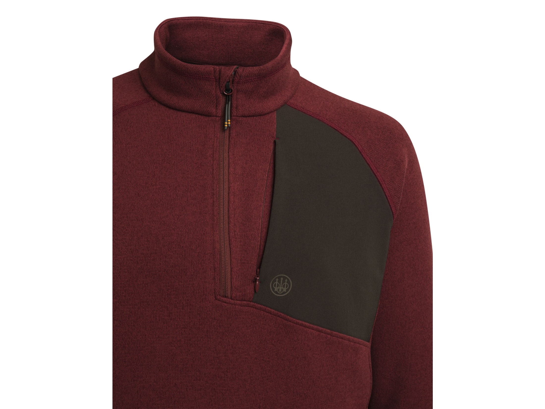 half zip beretta madder brown fleece