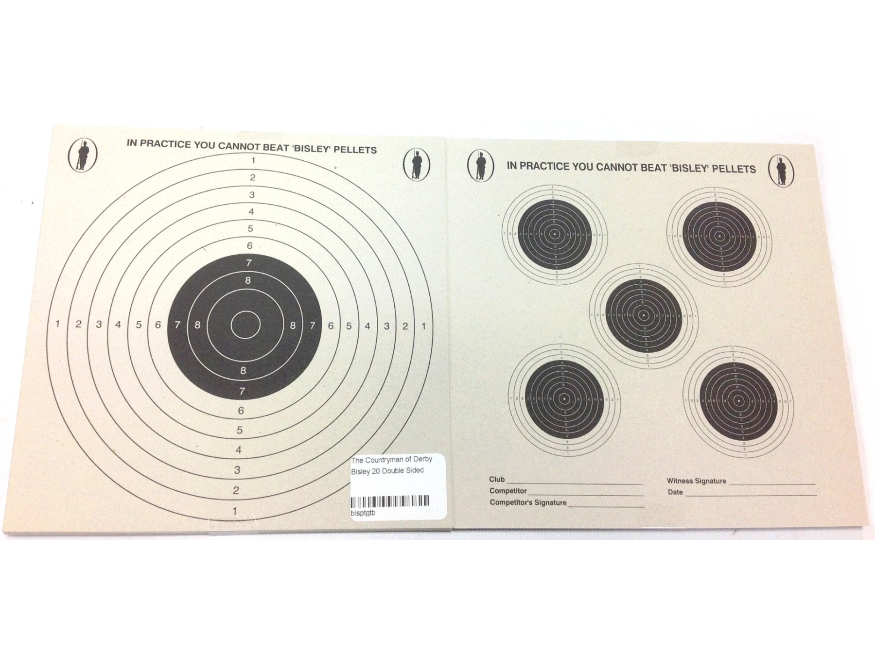 Bisley 17cm Double Sided Paper Targets