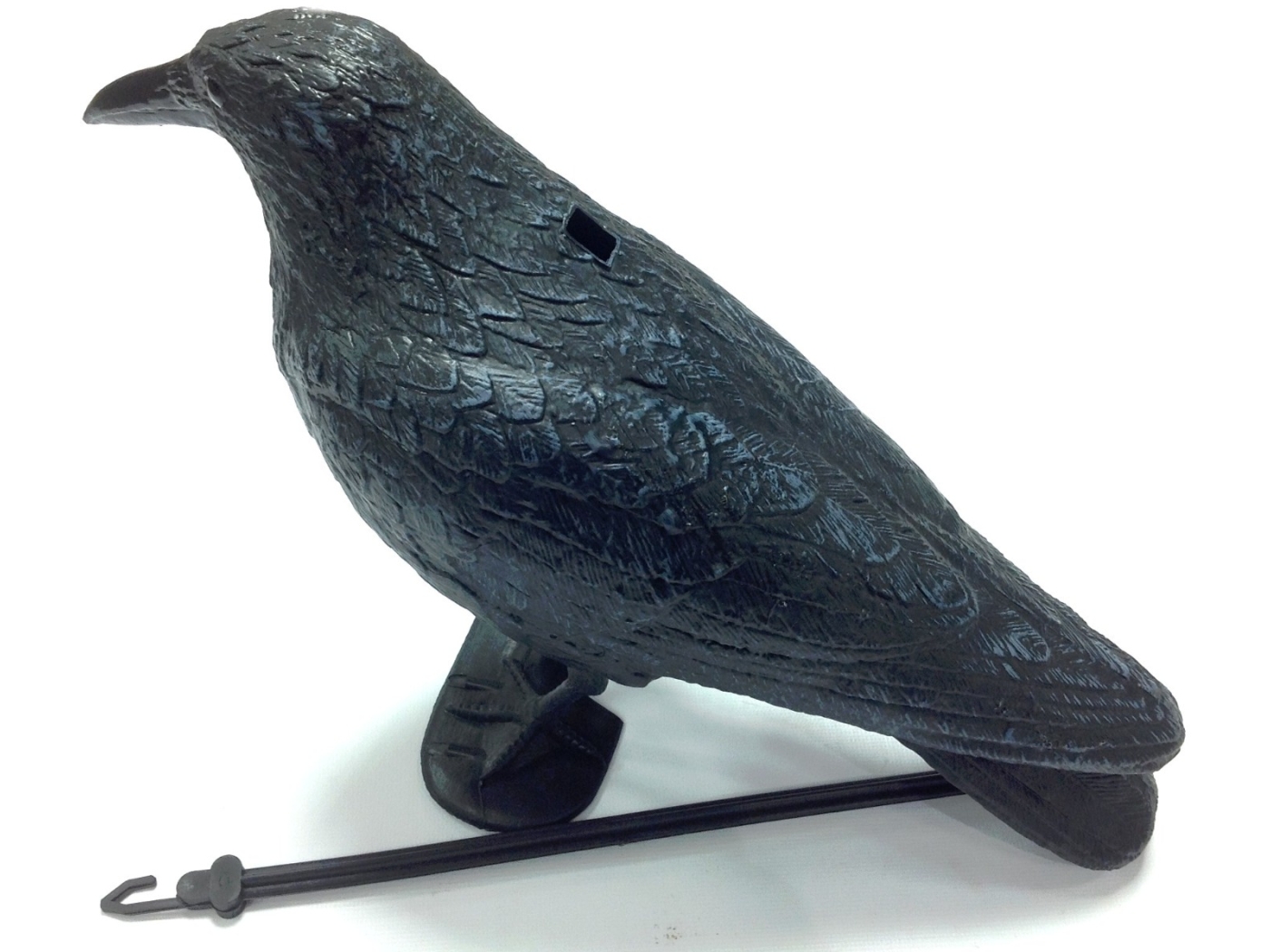 Plastic Crow Decoy With Legs & Stick