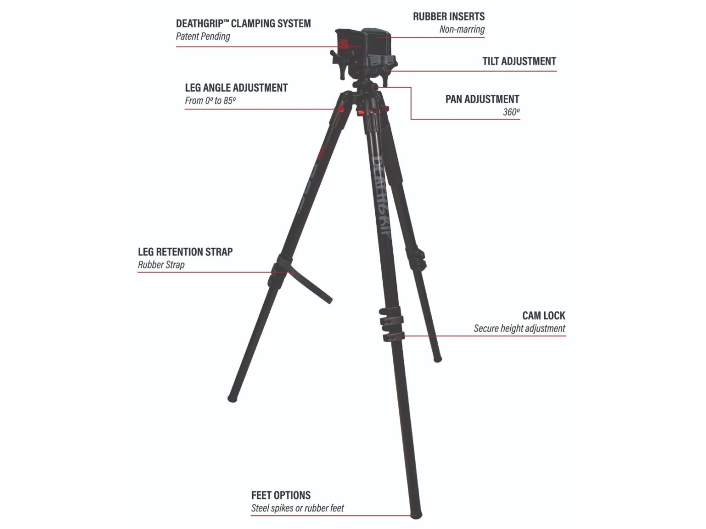 BOG Death Grip Aluminium Tripod