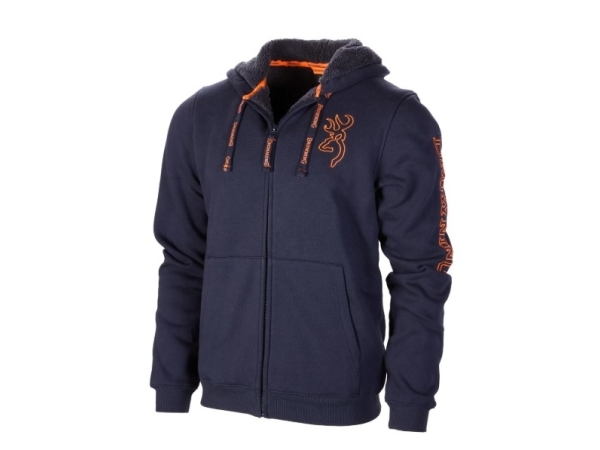 Browning Snapshot Warm Blue Zipped Hoodie Main Image browning snapshot hoodie