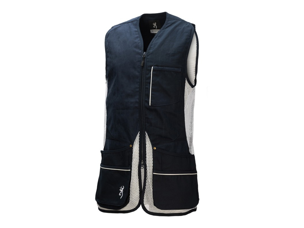browning sport shooter navy shooting skeet vest mesh cotton