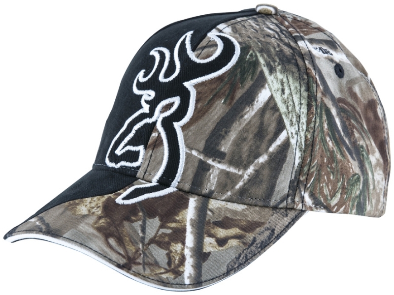 Browning Big Buckmark Black And Camo Cap