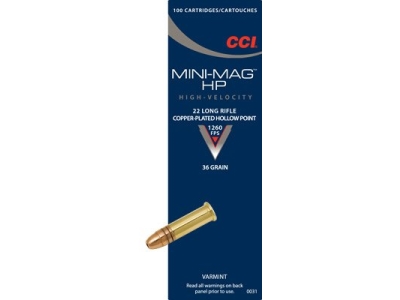 CCI .22LR Mini-Mag HP Hollow Point Ammunition 0031