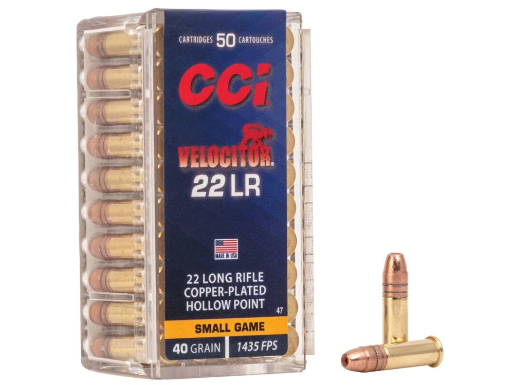 CCI Velocitor .22LR 40gr Hyper Velocity Ammunition 0047