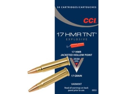 CCi .17 HMR TNT Jacketed Hollow Point Ammunition 0053