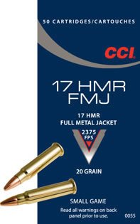 CCI .17 HMR 20Gr FMJ Ammunition