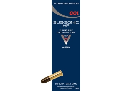 CCI Subsonic 40gr Hollow Point .22 LR Ammunition