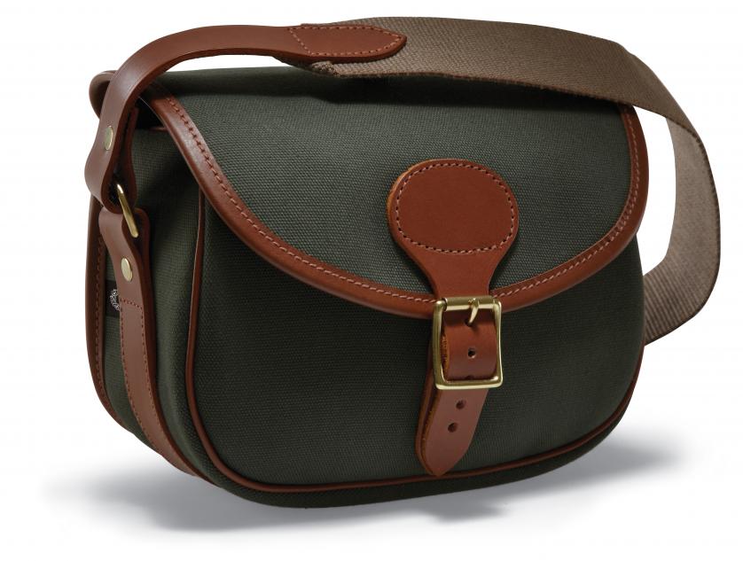 Croots Rosedale 100 Canvas & Leather Cartridge Bag - Green / Tan