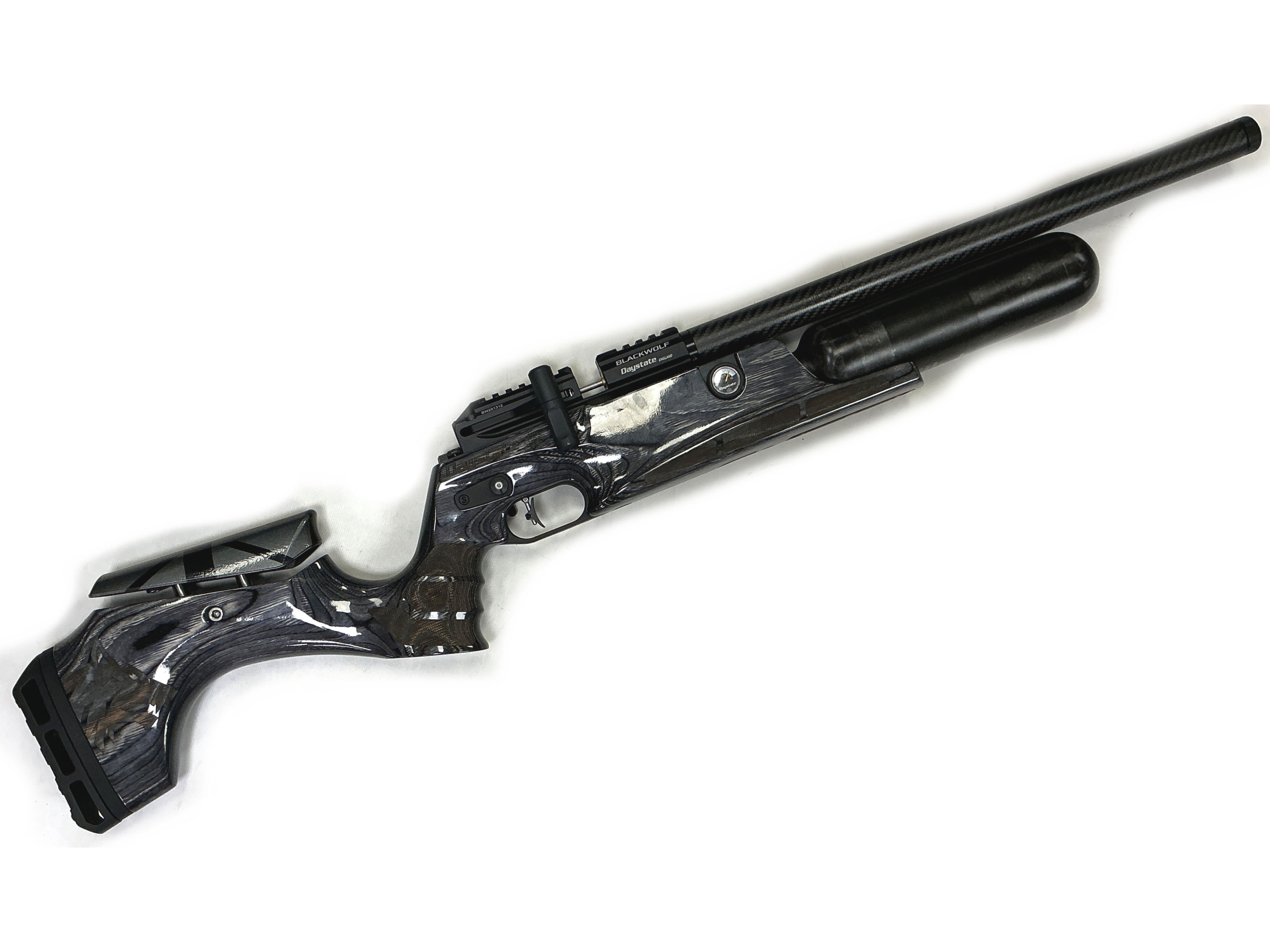 Used Daystate Black Wolf Hi-Lite Laminate .177 Pre-Charged Air Rifle Main Image Used Daystate Blackwolf Hi-Lite laminate pre charged air rifle .177