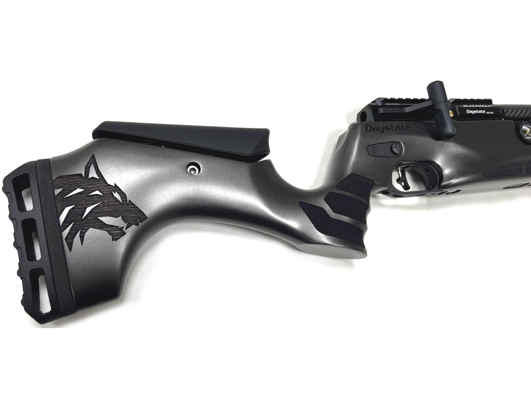 daystate black wolf carbon grey cylinder 22 airgun