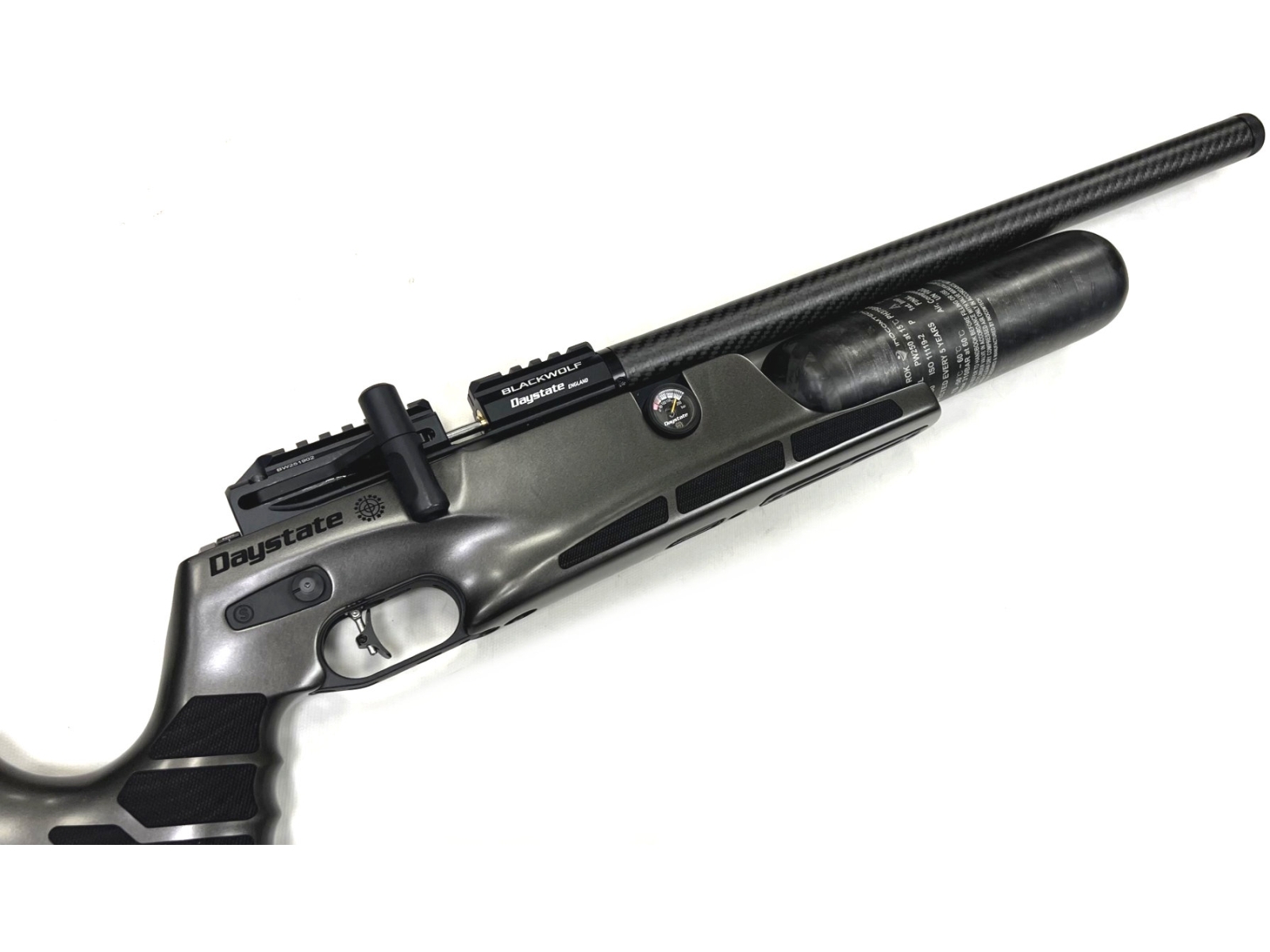 daystate black wolf carbon grey hi lite 22 air rifle