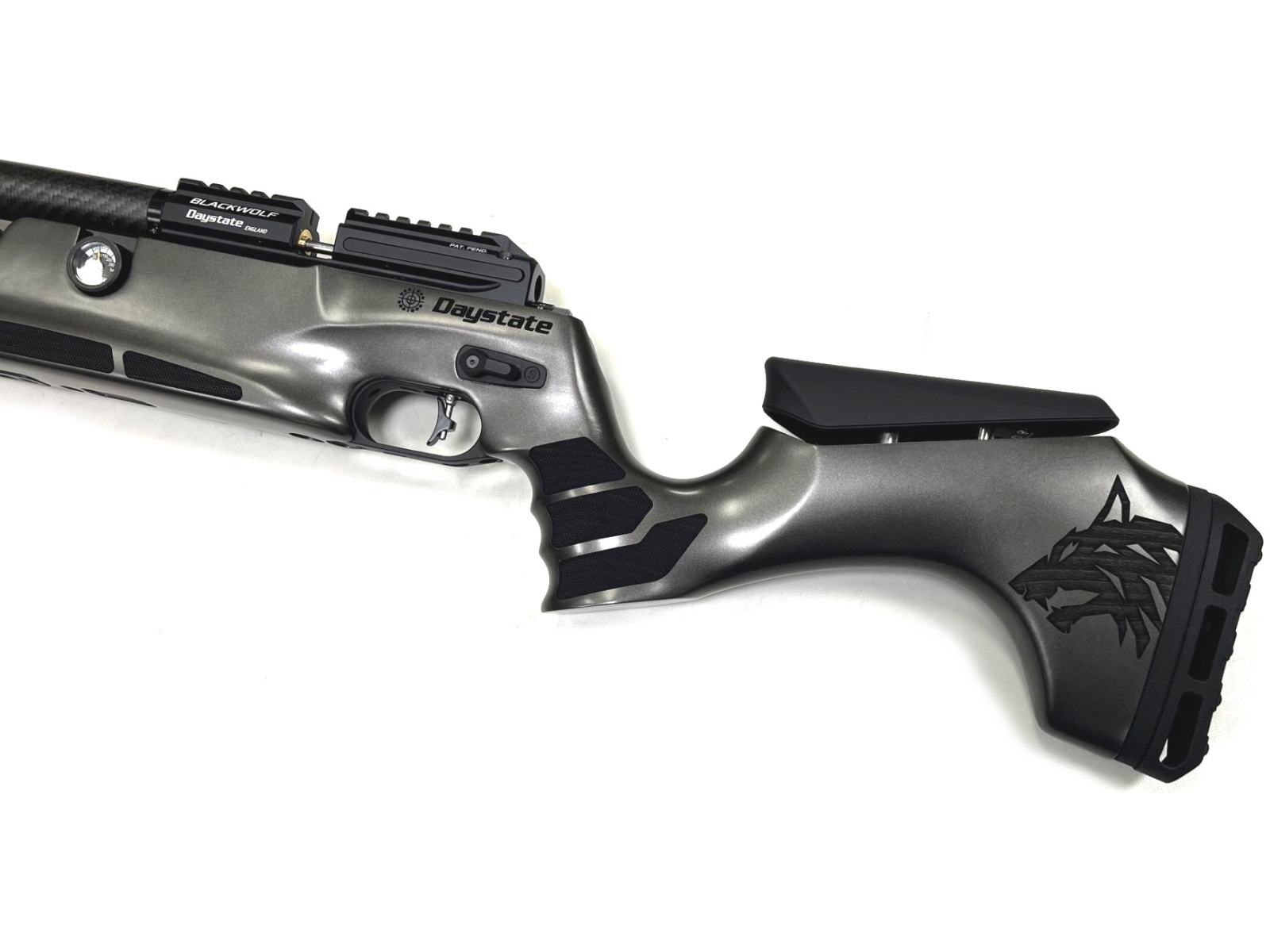 daystate black wolf carbon grey with hi lite carbon bottle