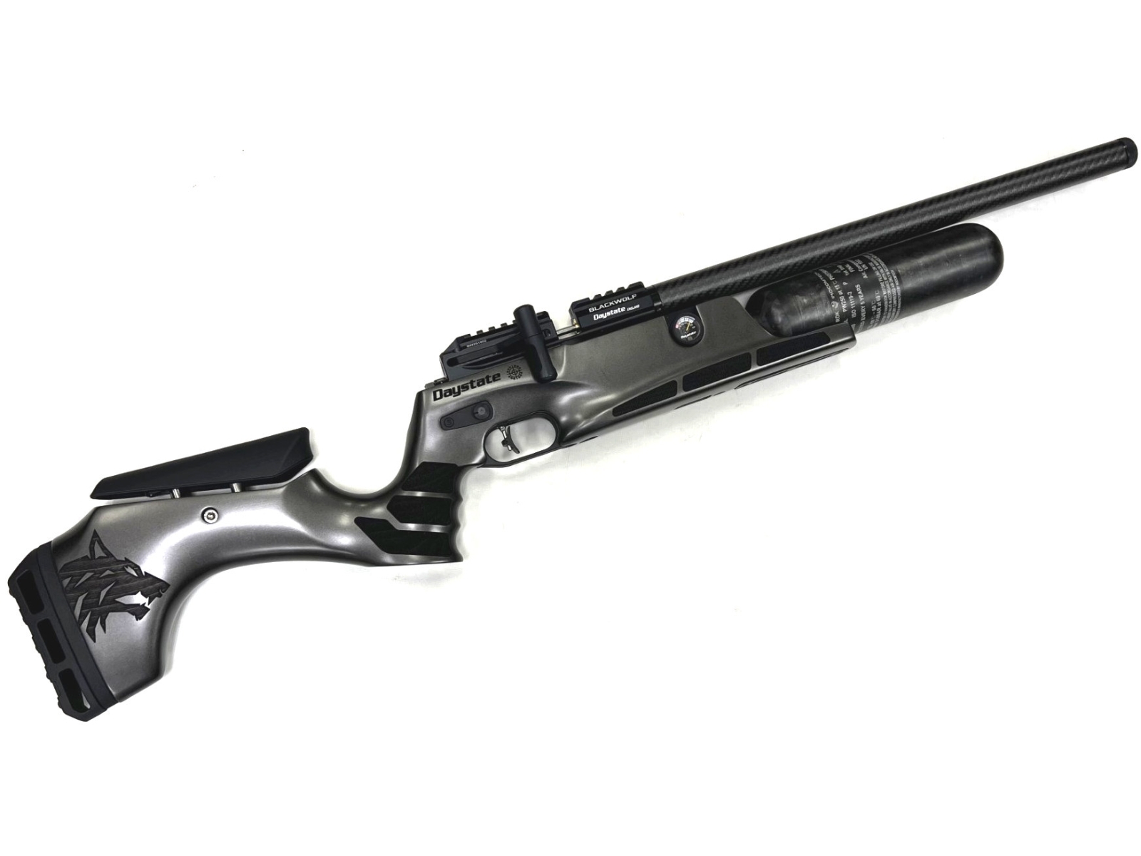 Daystate Black Wolf Hi Lite Carbon Grey .22 Pre-Charged Air Rifle Main Image daystate black wolf hi lite carbon grey 22
