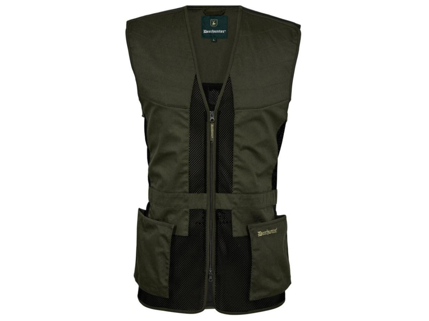 Deerhunter Atlas Mesh Shooting Vest Timber Main Image deerhunter atlas mesh shooting vest timber green