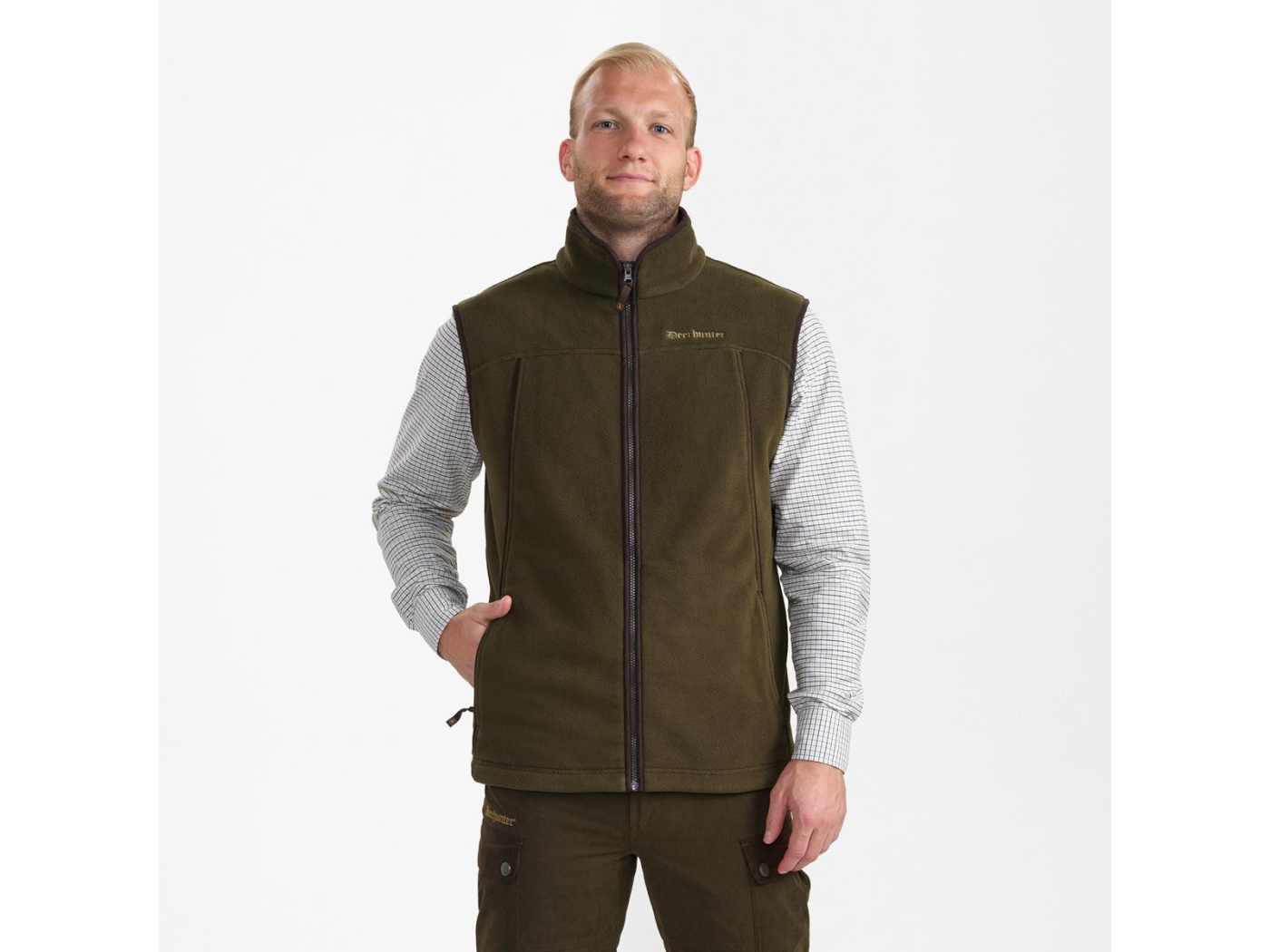 deerhunter gilet eagle green fleece