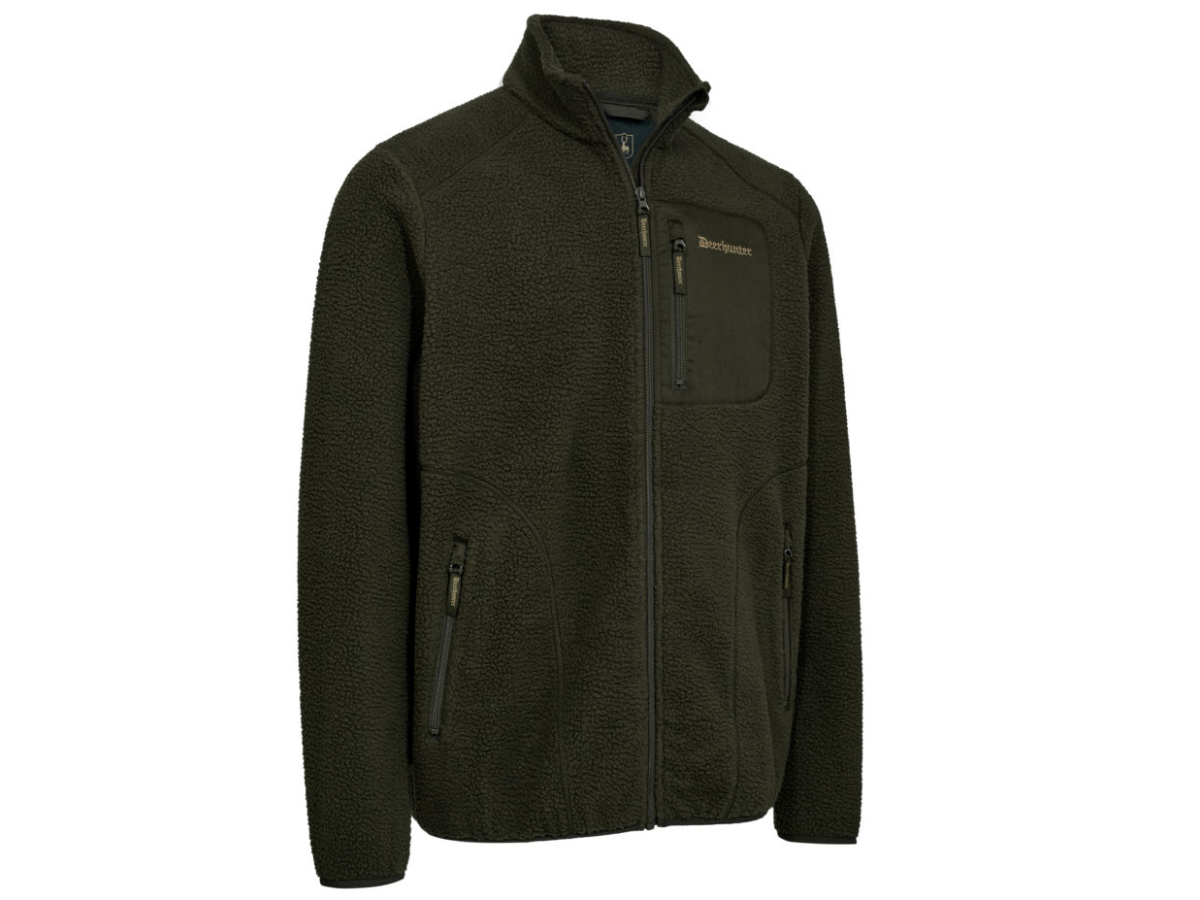 Deerhunter Atlas Fleece Jacket Forest Green Main Image deerhunter atlas fleece jacket forest green