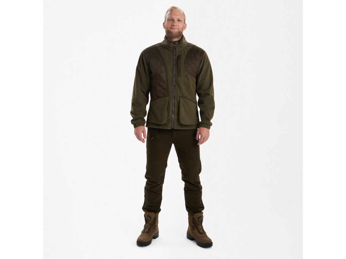 deerhunter gamekeeper shooting green graphite fleece pockets