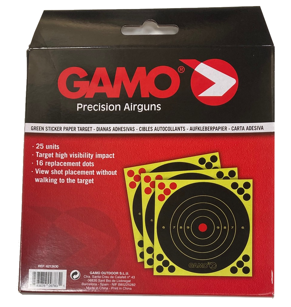 Gamo high visibility self adhesive sticker shooting targets