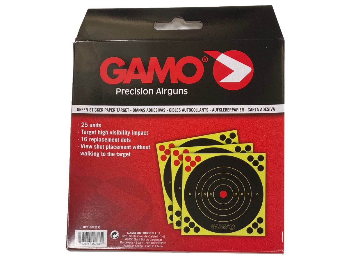 Gamo high visibility self adhesive sticker shooting targets