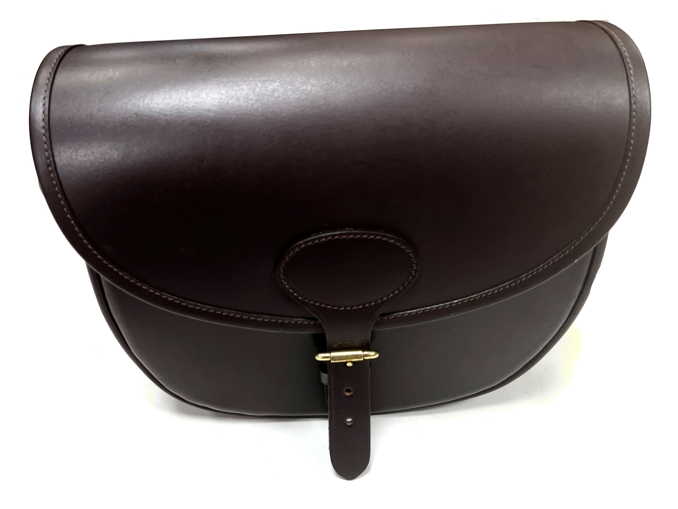 GMK Stockbridge Leather 100 Cartridge Bag Brown Main Image stockbridge gmk cartridge bag