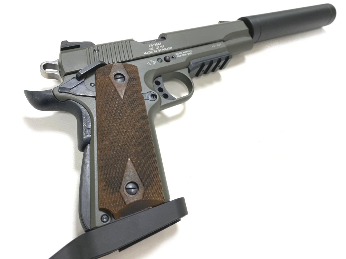 gsg 1911 long barrel .22 lr pistol olive