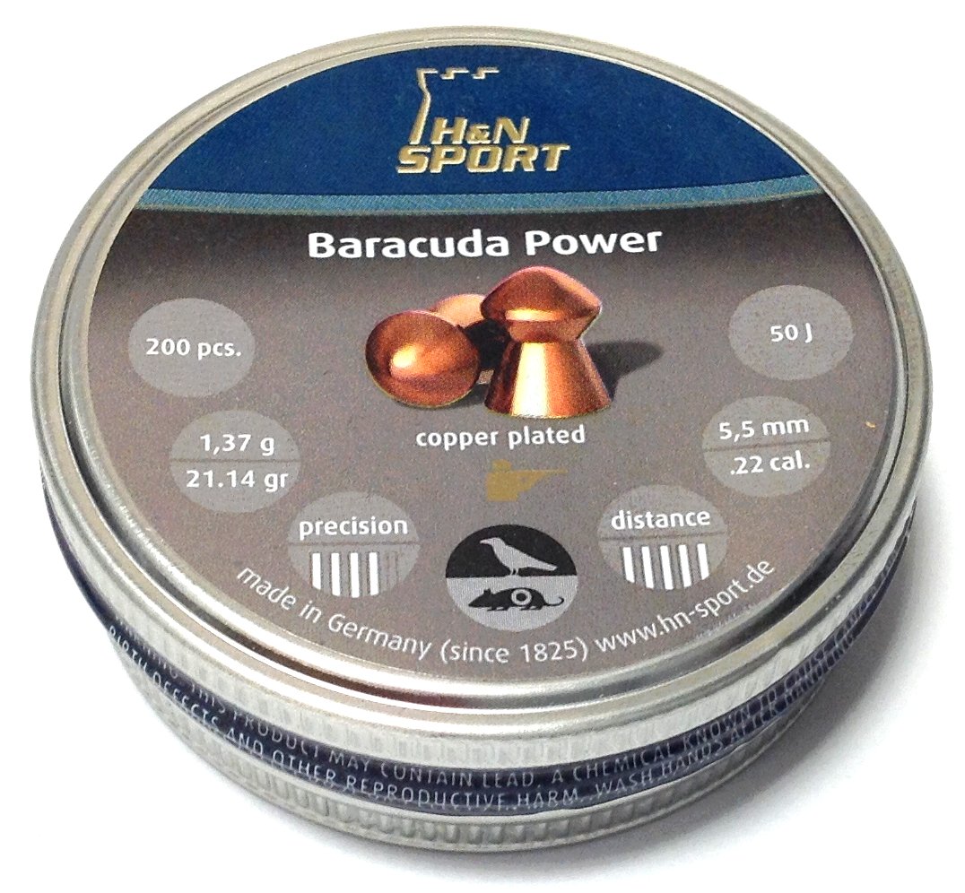 H&N Baracuda Power .22 Copper Plated Pellets