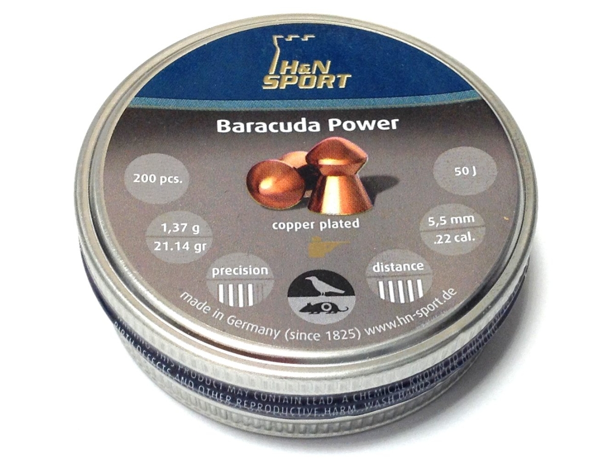 H&N Baracuda Power .22 Copper Plated Pellets