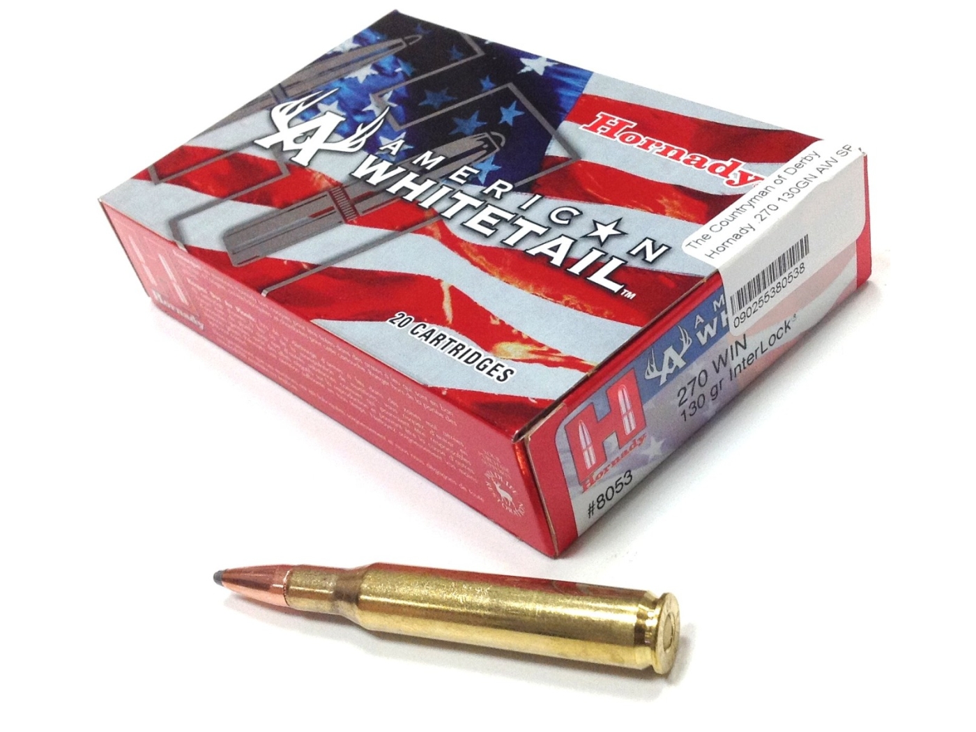 Hornady .270 Win 130gr American Whitetail Soft Point SP Ammunition 8053