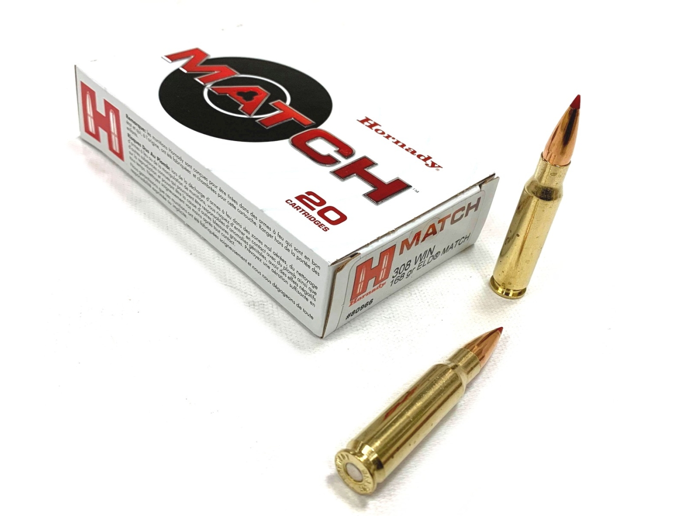 Hornady .308 Win 168gr ELD Match Ammunition 80966