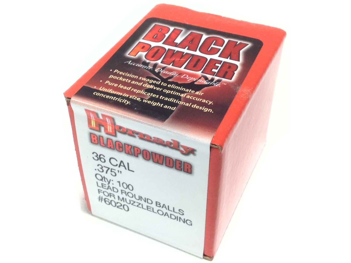 Hornady .36 Cal Muzzle Loading .375" Lead Ball - 6020