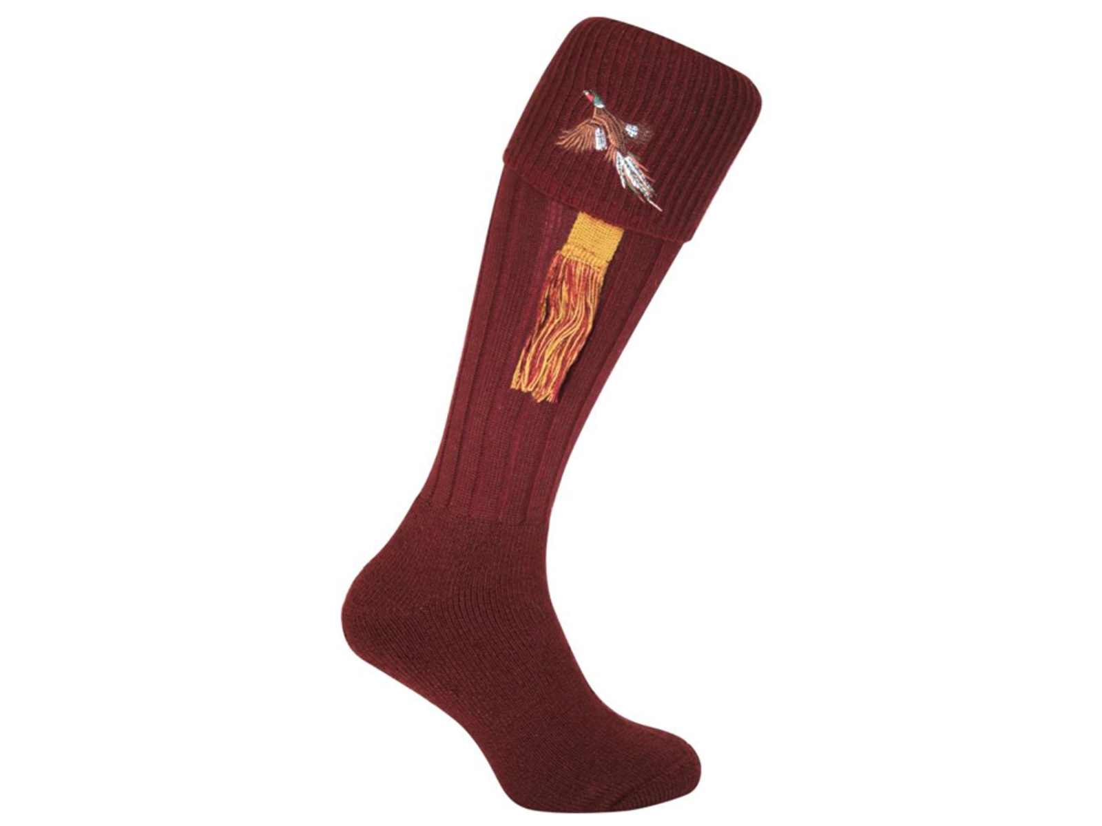 Jack Pyke Shooting Socks Pheasant Burgundy Main Image jack pyke burgundy pheasant shooting socks