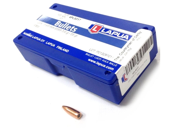 lapua 55gr fmj .224 cal bullet heads