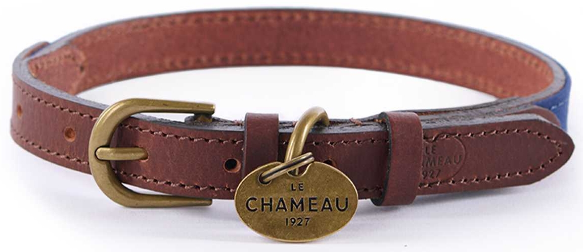 Le Chameau Waxed Cotton & Leather Dog Collar