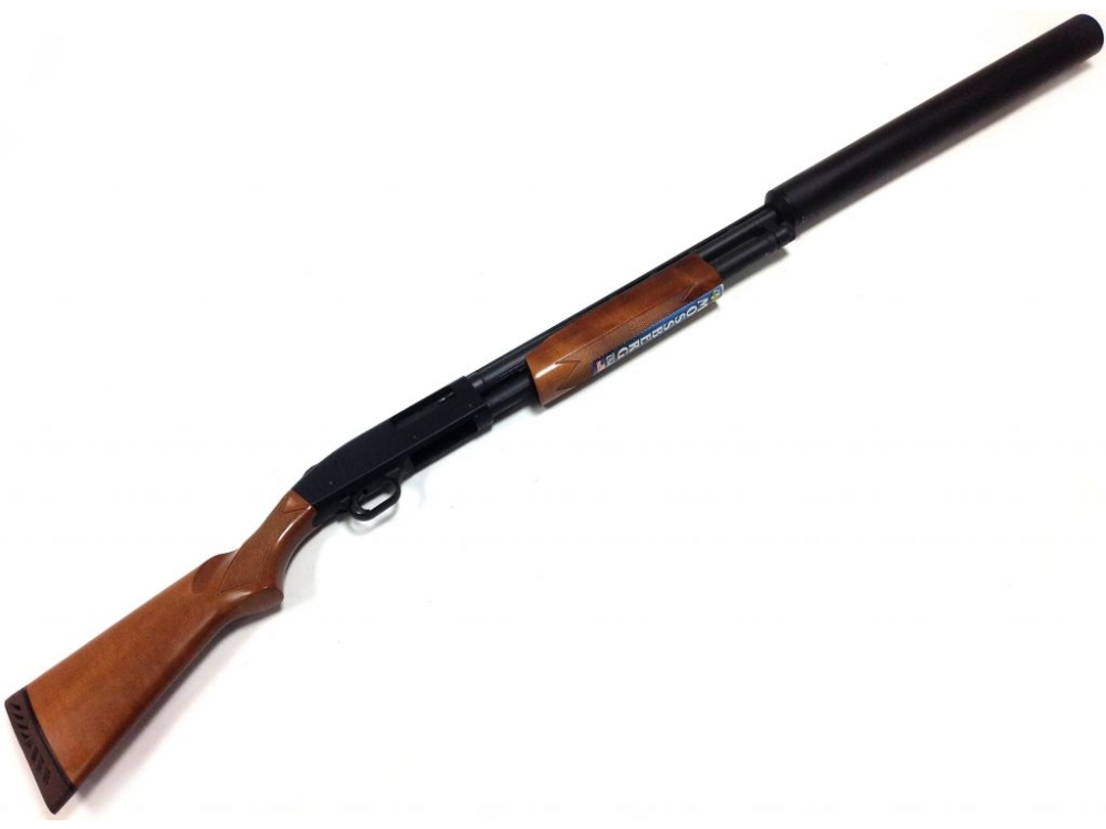 Mossberg 500 20 Gauge Hushpower Pump Action Shotgun With Wooden Stock