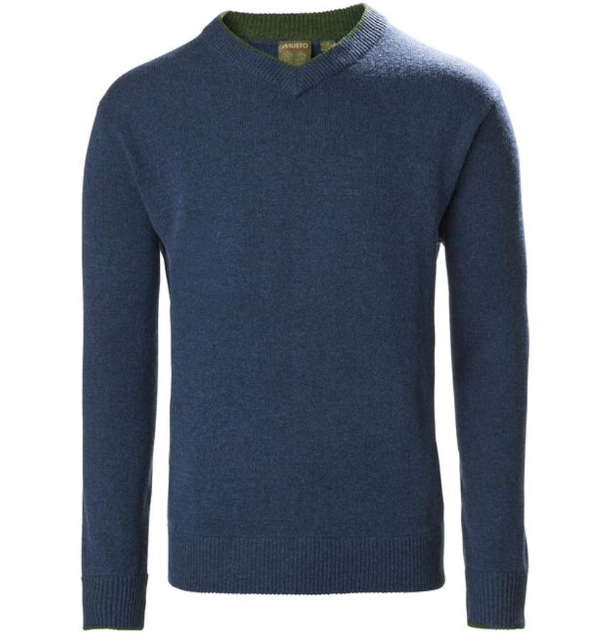 Musto Country V Neck Jumper Blue | Countryman Of Derby