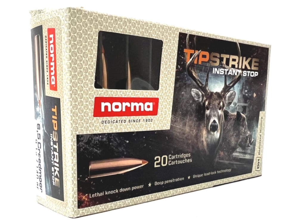 norma 6.5 creedmoor tipstrike 140gr ammunition